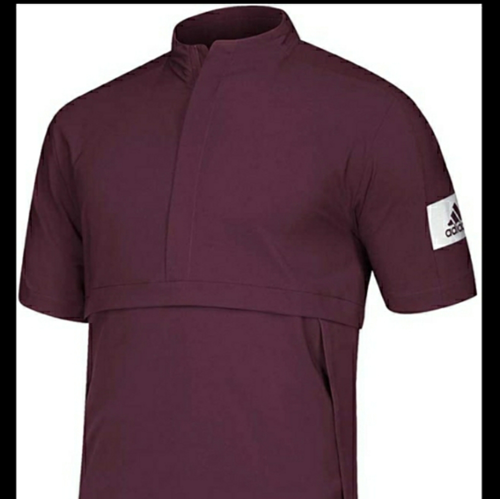Adidas Game Mode 1/4 zip pullover small maroon - Picture 12 of 12